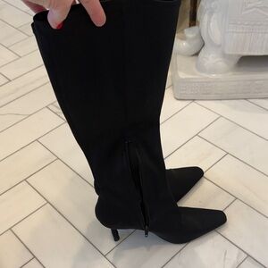 Zara Black Heeled Boots